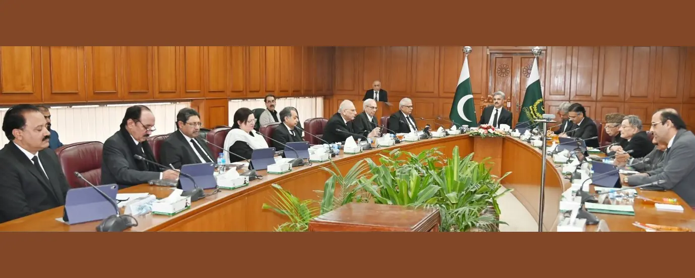 CJP Yahya Afridi presides over a meeting of the Judicial Commission of Pakistan, at Supreme Court in Islamabad on Jan 15, 2026. &mdash; SC website