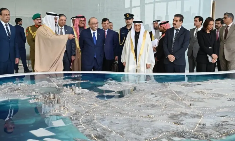 President Asif Ali Zardari at the Economic Development Board&rsquo;s headquarters in Manama on January 15, 2026. &mdash;President&rsquo;s Office