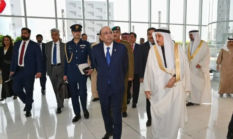 President Asif Ali Zardari at the Economic Development Board&rsquo;s headquarters in Manama on January 15, 2026. &mdash;President&rsquo;s Office