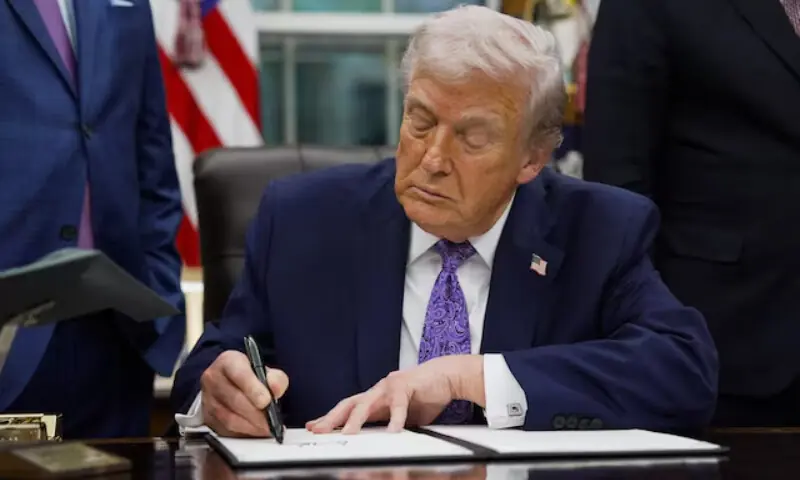 US President Donald Trump in the Oval Office at the White House in Washington, D.C., US, December 11, 2025. &mdash; REUTERS