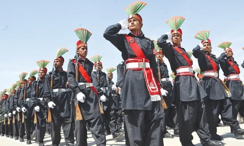 FC personnel taking part in a passing-out parade.&mdash;APP/File