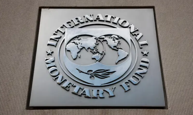 A view of the International Monetary Fund (IMF) logo at its headquarters in Washington, DC, US on November 24, 2024. &mdash; Reuters