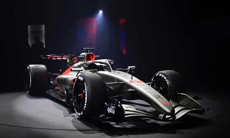 The Audi Revolut F1 car is presented ahead of its entry into the 2026 Formula One season, on January 20, 2026, in Berlin. — AFP The Audi Revolut F1 car is presented ahead of its entry into the 2026 Formula One season, on January 20, 2026, in Berlin. — AFP