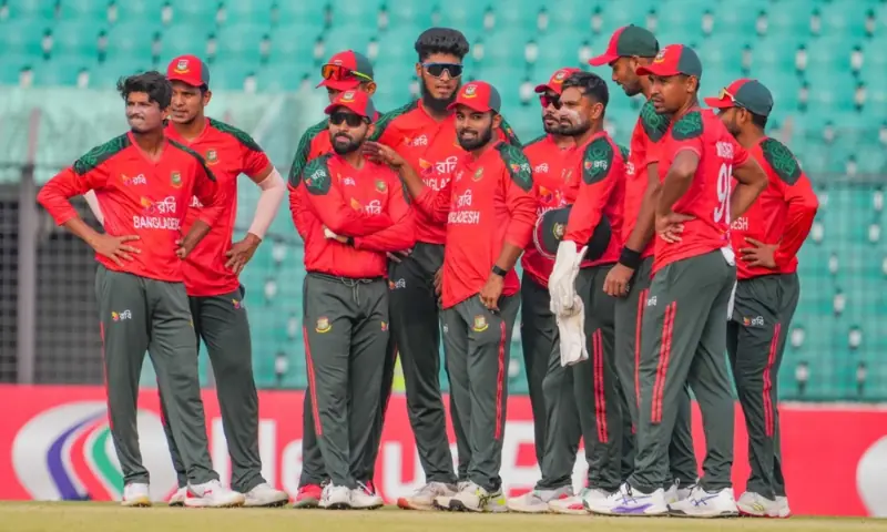 Bangladesh during their third T20I against Ireland in Chattogram on
December 2, 2025. &mdash;  Photo courtesy BCB