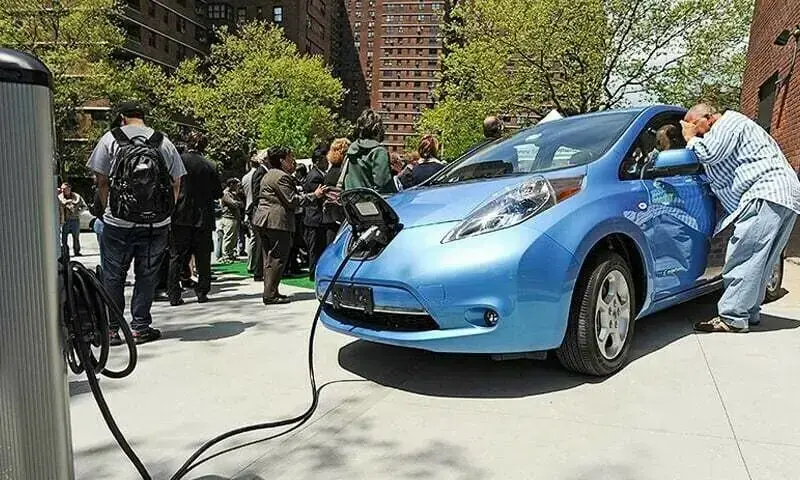 Undated image shows a car at an EV charging station at an unspecified location. &mdash; AFP/File