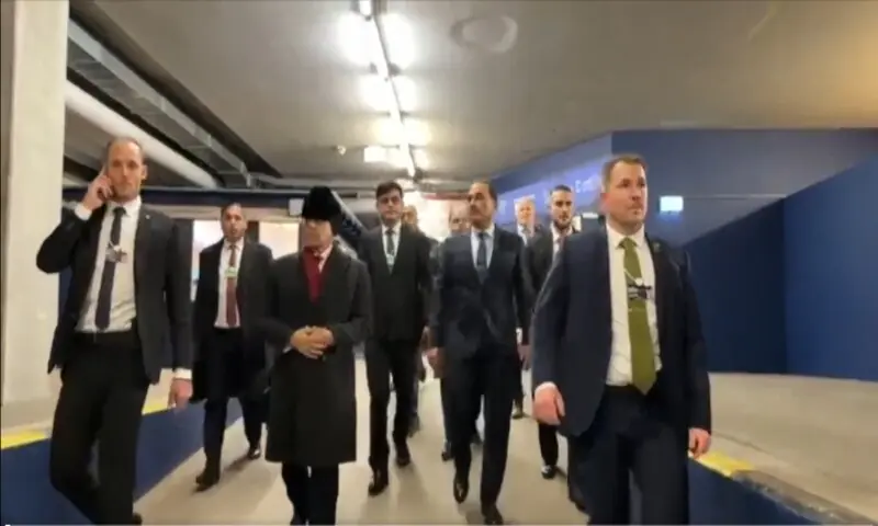 Prime Minister Shehbaz and CDF Field Marshal Asim Munir are with security staff. — Screengrab via @PTVNewsOfficial/ X Prime Minister Shehbaz and CDF Field Marshal Asim Munir are with security staff. — Screengrab via @PTVNewsOfficial/ X