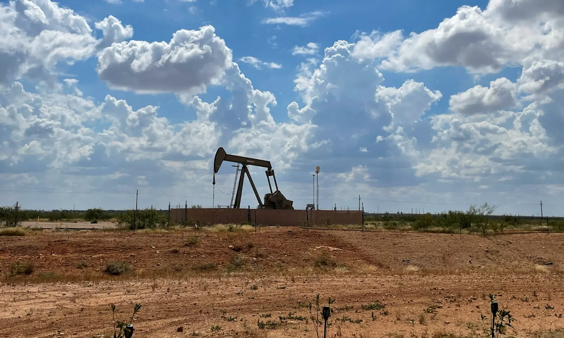 A pumpjack, used to help lift oil from a well, in the Permian basin near Midland, Texas, US on October 8, 2025 &mdash; Reuters/File