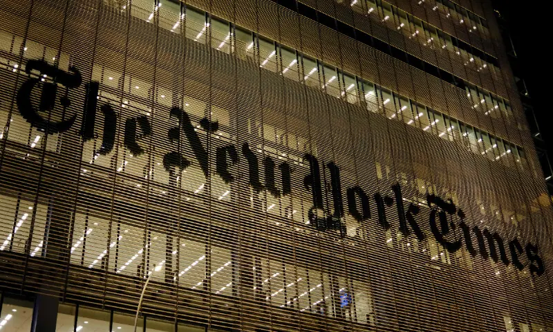 The New York times’ headquarters building is seen in New York City on December 17, 2024. — AFP The New York times’ headquarters building is seen in New York City on December 17, 2024. — AFP