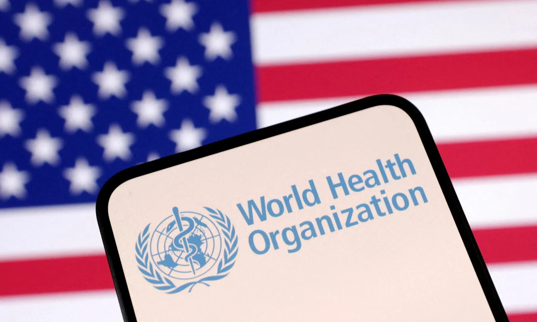 World Health Organisation (WHO) logo and US flag are seen in this illustration taken on April 23, 2025. — Reuters/File World Health Organisation (WHO) logo and US flag are seen in this illustration taken on April 23, 2025. — Reuters/File