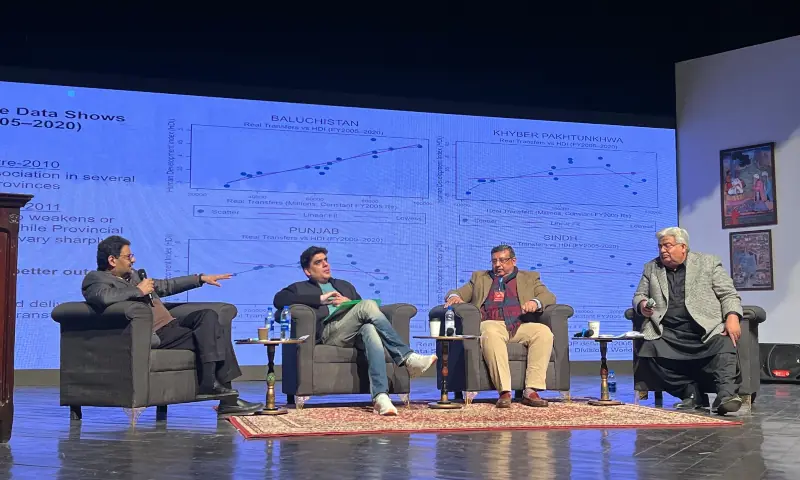 A panel session titled &ldquo;NFC, Governance and the Crisis of Money&rdquo; at ThinkFest in Lahore on January 25. &mdash; AlhamraLAC via X