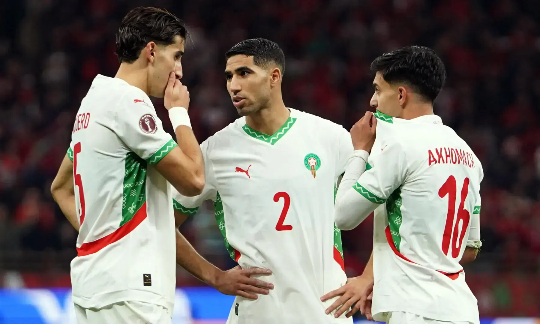Morocco&rsquo;s Achraf Hakimi with teammates at the  Africa Cup of Nations Group A Zambia v Morocco match at the Prince Moulay Abdellah Stadium in Rabat, Morocco  on December 29, 2025. &mdash; Reuters/File
