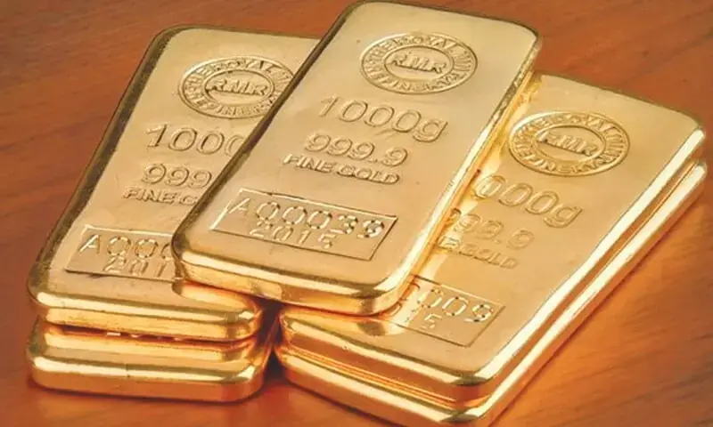 A file photo of gold bars. &mdash; Dawn/File