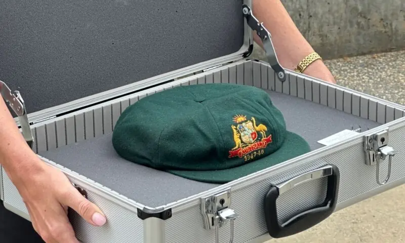 A photograph of cricket icon Don Bradman’s ‘Baggy Green’ cap, shared by the Lloyds auction house on January 19. — X/@LloydsAuctions A photograph of cricket icon Don Bradman’s ‘Baggy Green’ cap, shared by the Lloyds auction house on January 19. — X/@LloydsAuctions