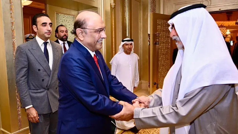 President Asif Ali Zardari meets UAE Minister of Tolerance Sheikh Nahyan bin Mubarak Al Nahyan on Jan 27, 2026. &mdash; Photo courtesy President&rsquo;s Secretariat