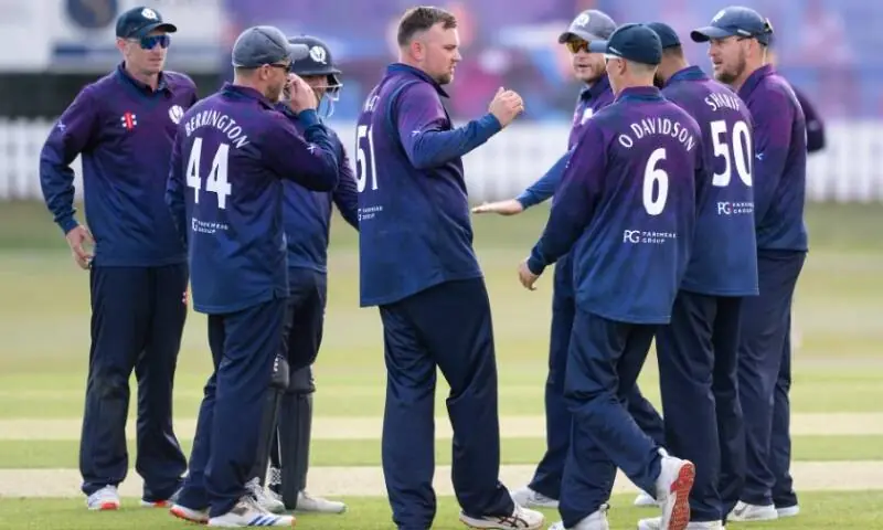 A file photo of Scotland players. — Photo courtesy Cricket Scotland A file photo of Scotland players. — Photo courtesy Cricket Scotland