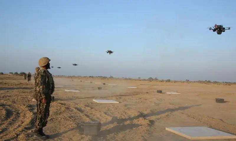 The “Steadfast Resolve” field exercise is underway at Khairpur Tamewali, Bahawalpur, in this photo released on Jan 29, 2026. — ISPR