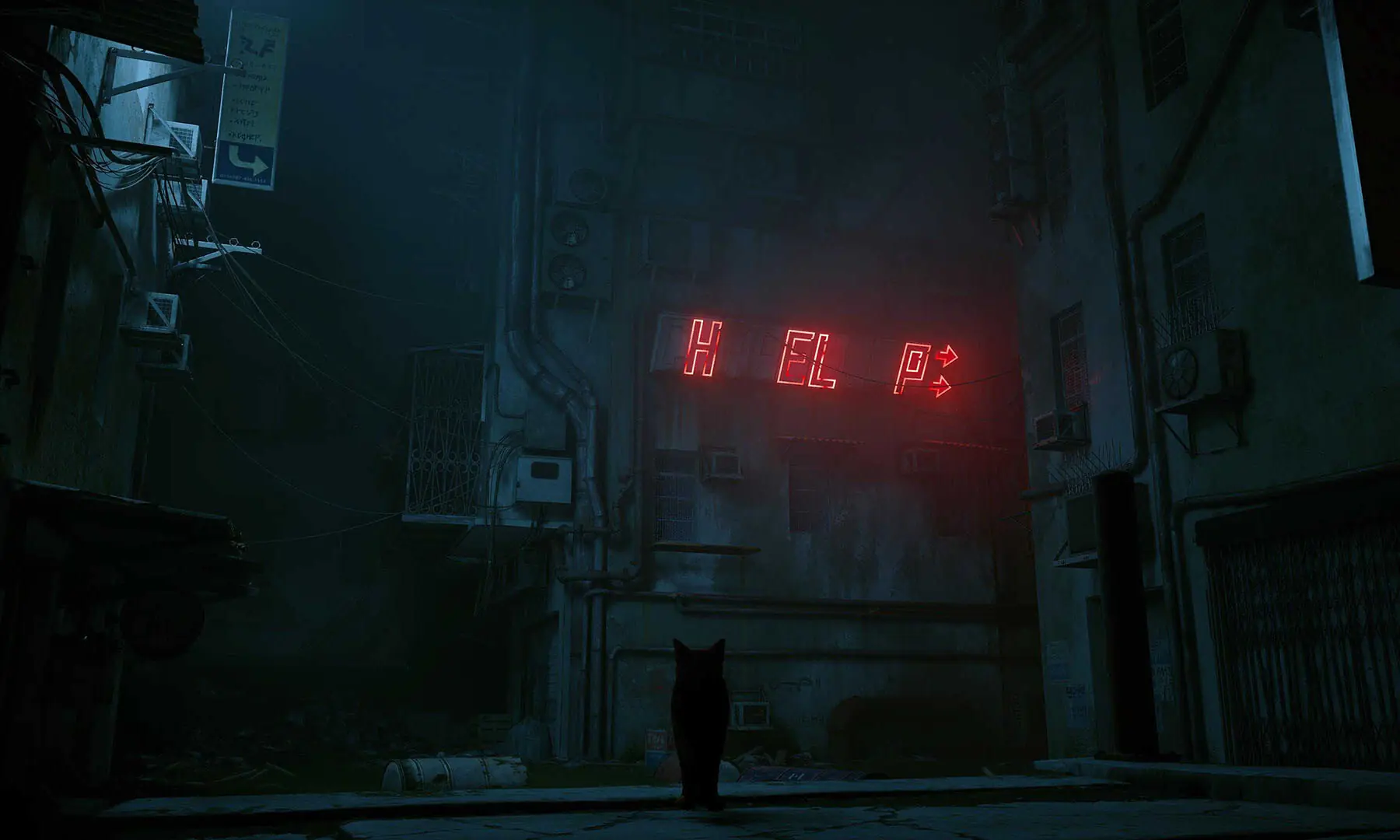 A screenshot of the Dead City from Stray. — Screengrab by author