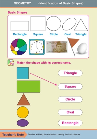 How shapes are taught in the grade one state math textbook