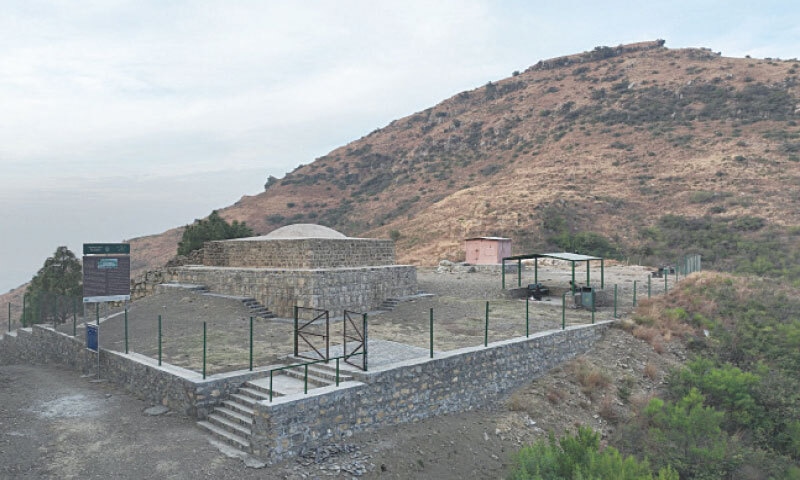 The restored stupa dating back to the 2nd century BC at Ban Faqiran Buddhist Monastic Complex.