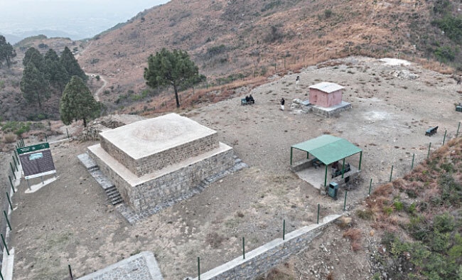 View from the hill top of  Ban Faqiran Buddhist Monastic Complex on southern spur of the Margalla Hills.