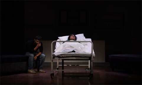 Ashmal Lalwany and Nimra Bucha during the play&rsquo;s climatic scene