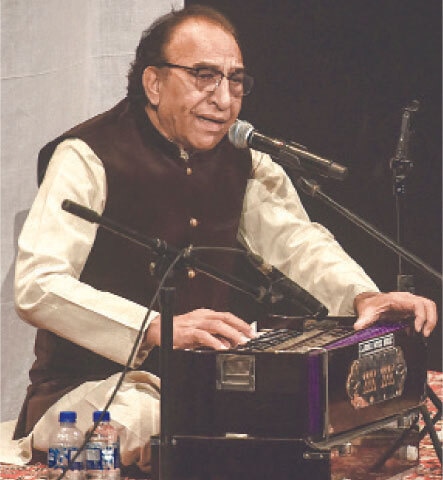 Ustad Salamat Ali performs at the event.&mdash;Fahim Siddiqi / White Star