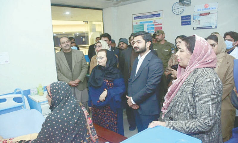MNA Tahira Aurangzeb visits a health unit in Taxila to review facilities provided to patients on Friday. — Dawn MNA Tahira Aurangzeb visits a health unit in Taxila to review facilities provided to patients on Friday. — Dawn