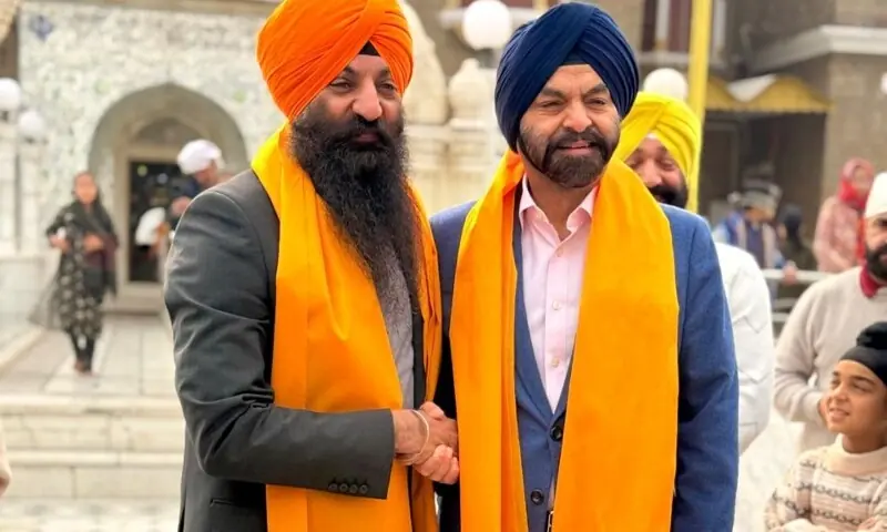World Bank president Ajay banga during his visit to Gurdwar Panja Sahib on Feb 1. &mdash;Photo courtesy @SardarArora/X