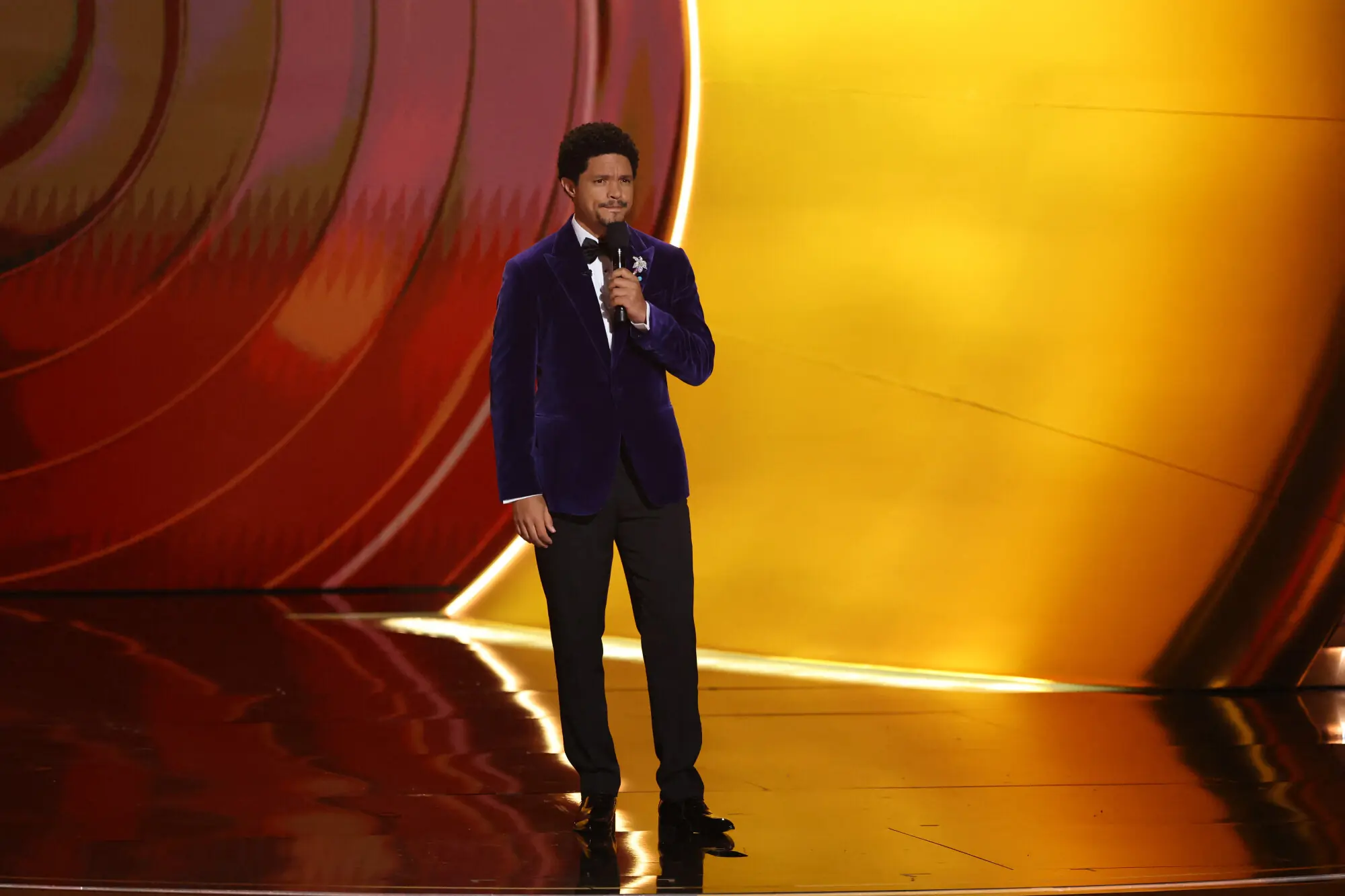 Trevor Noah hosting the 2026 Grammys. Photo Reuters.
