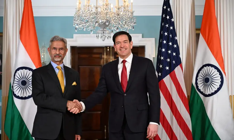 US Secretary of State Marco Rubio (R) meets with Indian Foreign Minister Subrahmanyam Jaishankar at the State Department in Washington, DC, on Feb 3, 2026. &mdash; AFP