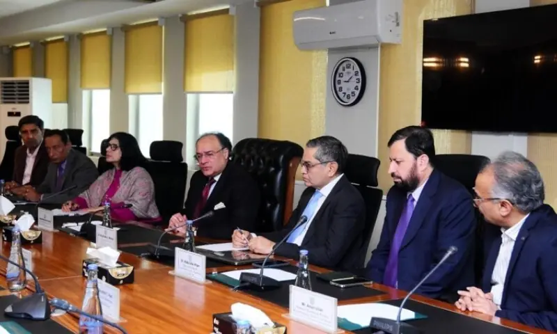 Finance Minister Muhammad Aurangzeb held a meeting with the delegation of the Pharma Bureau on Wednesday Feb 4. &mdash;PID