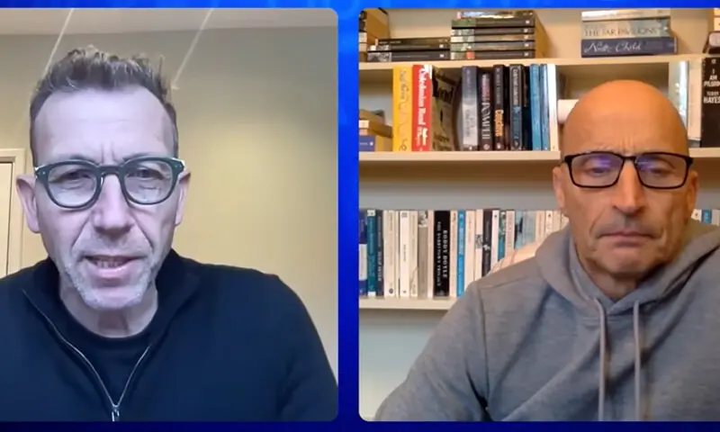 Screengrab shows former England captain Nasser Hussain and Michael Atherton during the Sky Cricket Podcast on February 5. &mdash; Photo courtesy Sky Sports Cricket/ YouTube