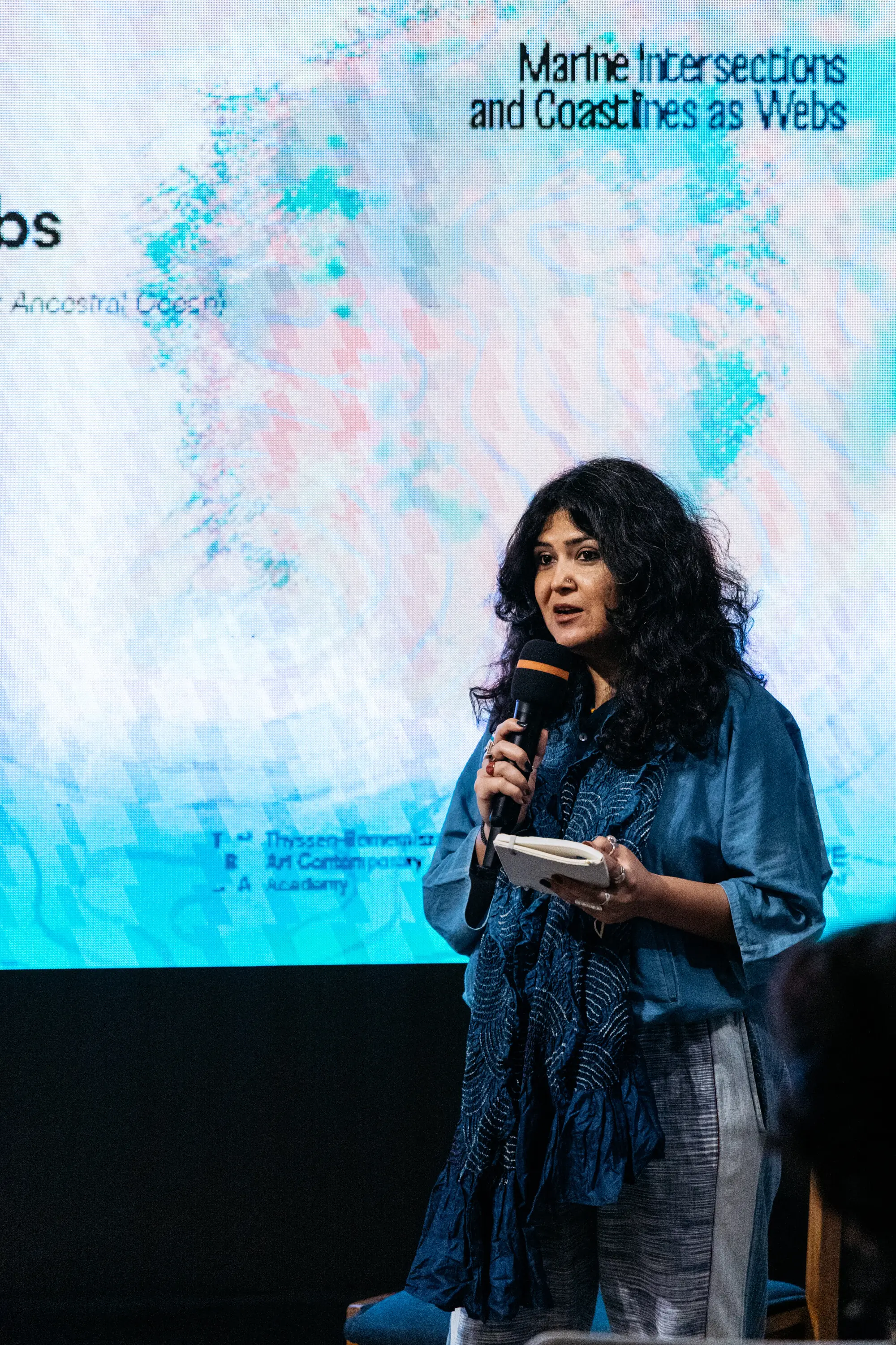   Natasha Ginwala making her introductory remarks. Photo: Ryan Wijayaratne  