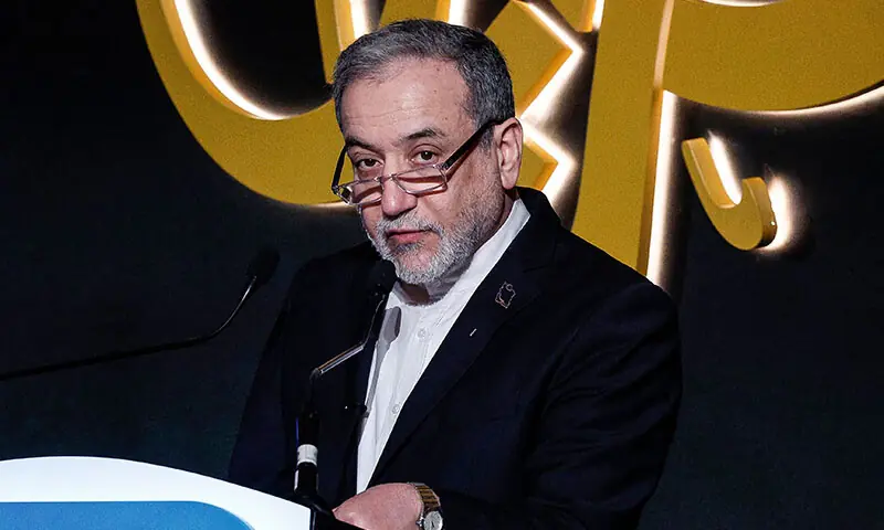 Iranian Foreign Minister Abbas Araghchi looks on as he speaks during the 17th edition of the Al-Jazeera Forum in Doha, Qatar on February 7. — AFP Iranian Foreign Minister Abbas Araghchi looks on as he speaks during the 17th edition of the Al-Jazeera Forum in Doha, Qatar on February 7. — AFP