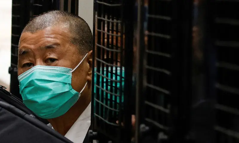 Media mogul Jimmy Lai, founder of Apple Daily, arrives the Court of Final Appeal by prison van in Hong Kong, China on February 9, 2021. — Reuters/File Media mogul Jimmy Lai, founder of Apple Daily, arrives the Court of Final Appeal by prison van in Hong Kong, China on February 9, 2021. — Reuters/File