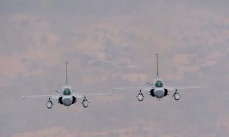 Pakistan Air Force jets participate in Exercise ‘Golden Eagle’, in this video released by ISPR on February 10. — Screengrab via ISPR Pakistan Air Force jets participate in Exercise ‘Golden Eagle’, in this video released by ISPR on February 10. — Screengrab via ISPR