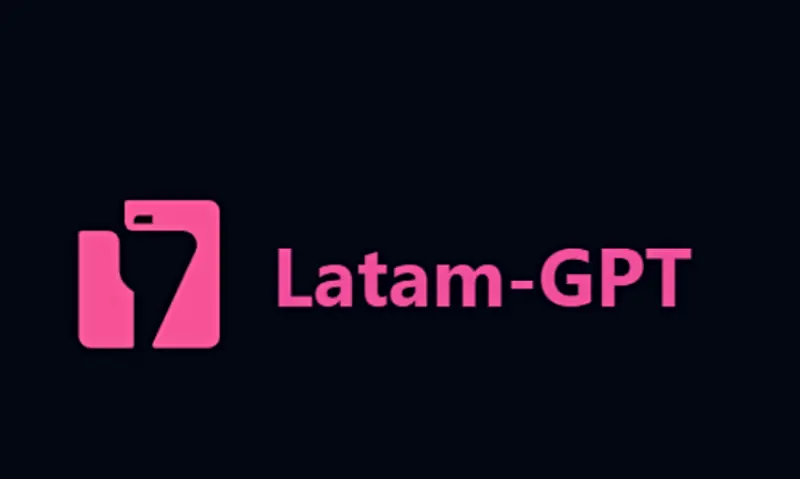 Logo of Latam-GPT, an open-source artificial intelligence model launched by Chile for Latin America. &mdash; screengrab via latamgpt.org