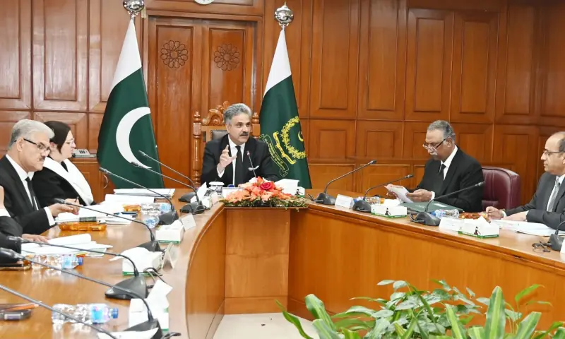 CJP Yahya Afridi chairs the 57th meeting of the NJPMC, at the Supreme Court in Islamabad on Feb 11. — PID CJP Yahya Afridi chairs the 57th meeting of the NJPMC, at the Supreme Court in Islamabad on Feb 11. — PID