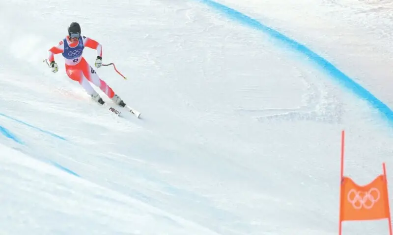 BORMIO: Switzerland&rsquo;s Franjo von Allmen in action during the Alpine Skiing men&rsquo;s downhill final at the Stelvio Ski Centre on Saturday.&mdash;Reuters/File