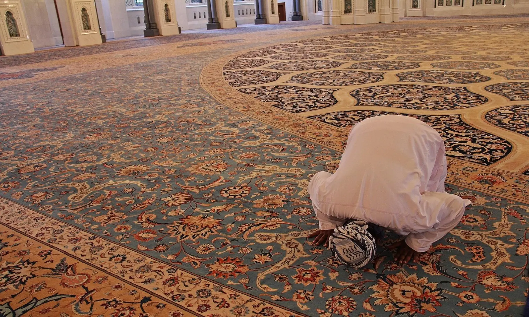 A man prostrating during prayer in a mosque. — Sharon Ang/ Pixabay