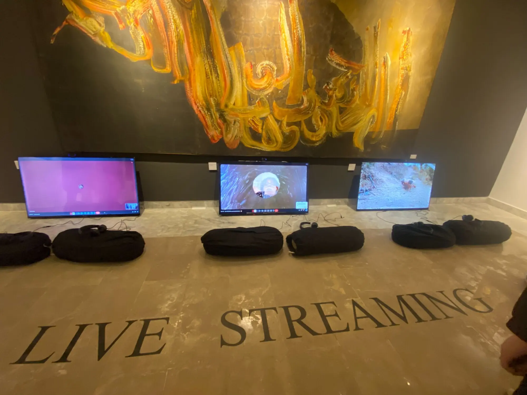  Live streaming area at the exhibition. Photo: Author 
