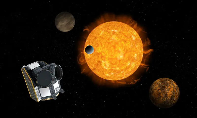 A rendering of the European Space Agency’s Cheops space telescope. — Photo courtesy European Space Agency A rendering of the European Space Agency’s Cheops space telescope. — Photo courtesy European Space Agency