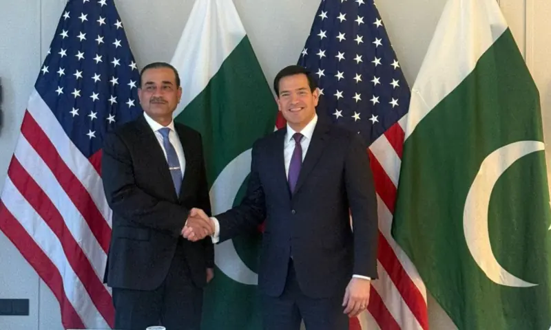 CDF and COAS Field Marshal Asim Munir meets US Secretary of State Marco Rubio in Germany in February 2026. &mdash; ISPR