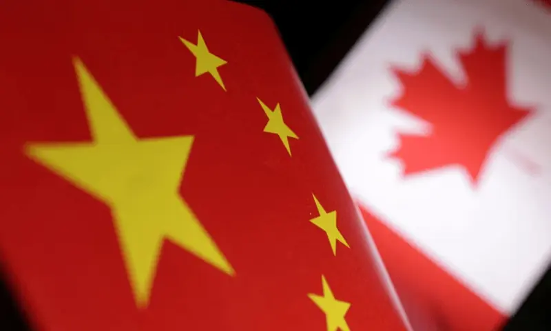 Printed Chinese and Canada flags are seen in this illustration taken on July 21, 2022. — Reuters/File Printed Chinese and Canada flags are seen in this illustration taken on July 21, 2022. — Reuters/File