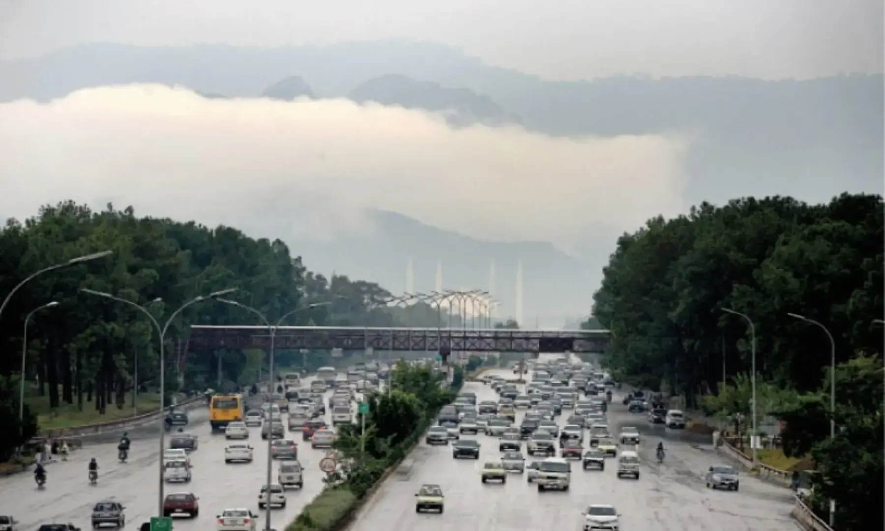 Clouds hang over Islamabad following the first winter rain in 2019. &mdash; White Star/File