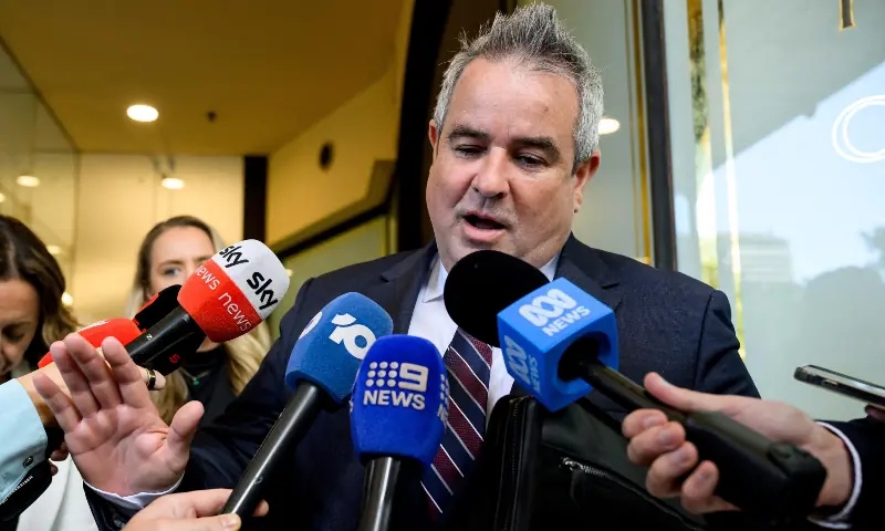 Ben Archbold, legal aid solicitor for Naveed Akram, speaks to media outside the Downing Centre Local and District Court in Sydney, Australia on February 16, 2026. — Reuters Ben Archbold, legal aid solicitor for Naveed Akram, speaks to media outside the Downing Centre Local and District Court in Sydney, Australia on February 16, 2026. — Reuters