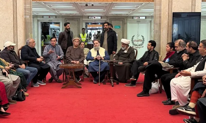 PTI, TTAP sit-in continues at the Parliament House on February 16. — Photo via X/@BarristerGohar PTI, TTAP sit-in continues at the Parliament House on February 16. — Photo via X/@BarristerGohar