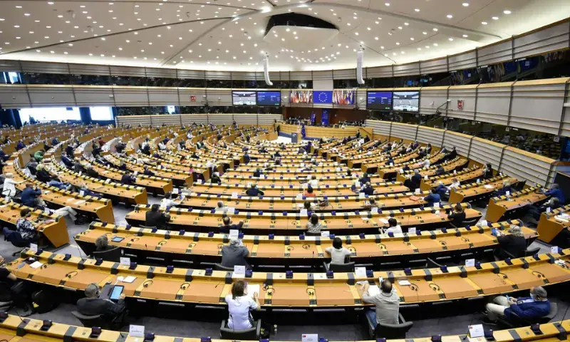 In this Sept 2020 file photo, European Union lawmakers attend a plenary session at the European Parliament in Brussels. — AFP In this Sept 2020 file photo, European Union lawmakers attend a plenary session at the European Parliament in Brussels. — AFP