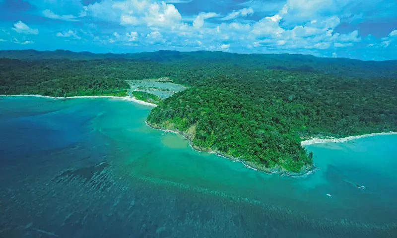 The Galathea Bay, which lies on the south-eastern coast of the Great Nicobar island. — photo courtesy Sandeep Dhumal via Sanctuary Nature Foundation The Galathea Bay, which lies on the south-eastern coast of the Great Nicobar island. — photo courtesy Sandeep Dhumal via Sanctuary Nature Foundation