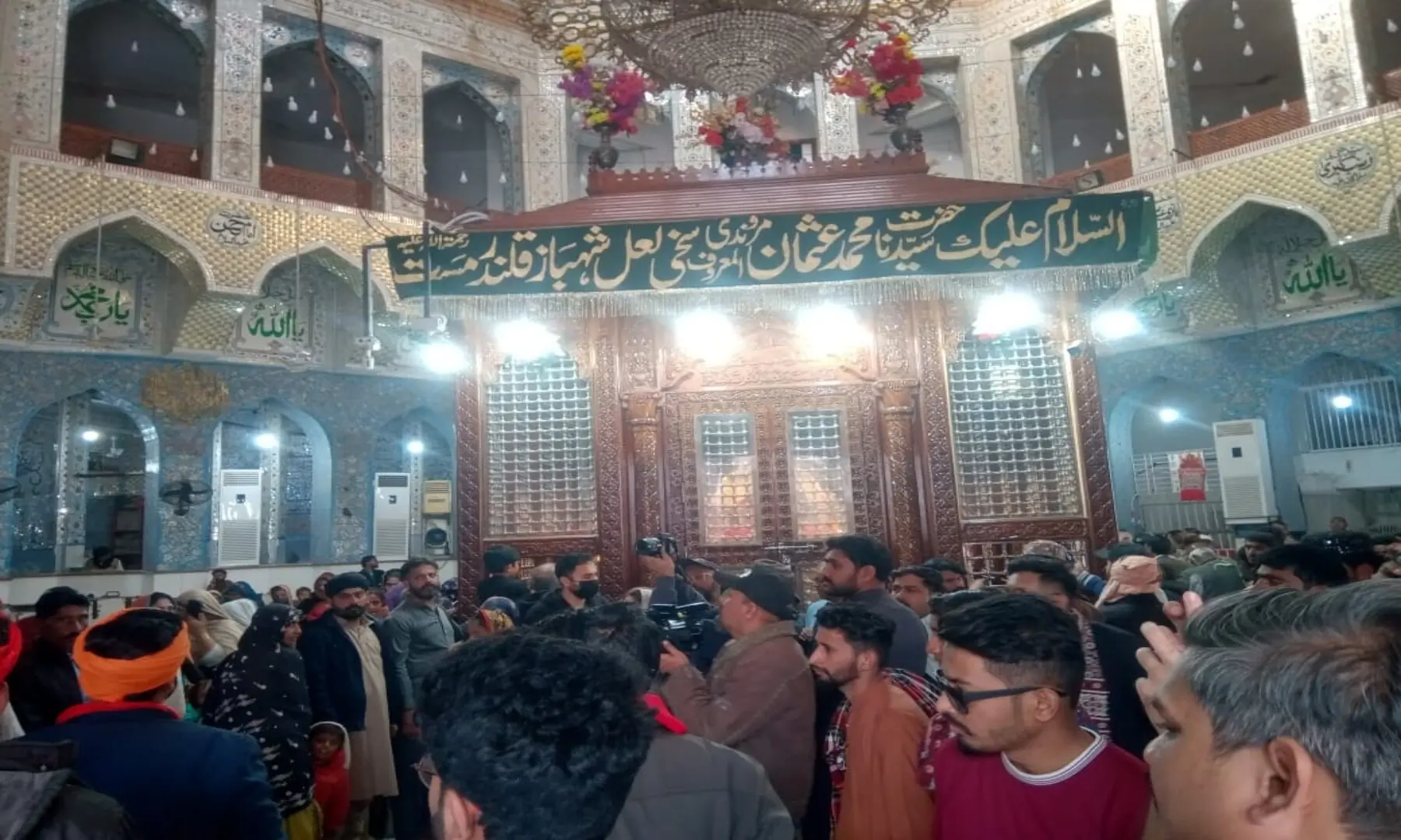 an image from inside the shrine of Lal Shahbaz Qalandar in Sindh&rsquo;s Sehwan. &mdash; Author